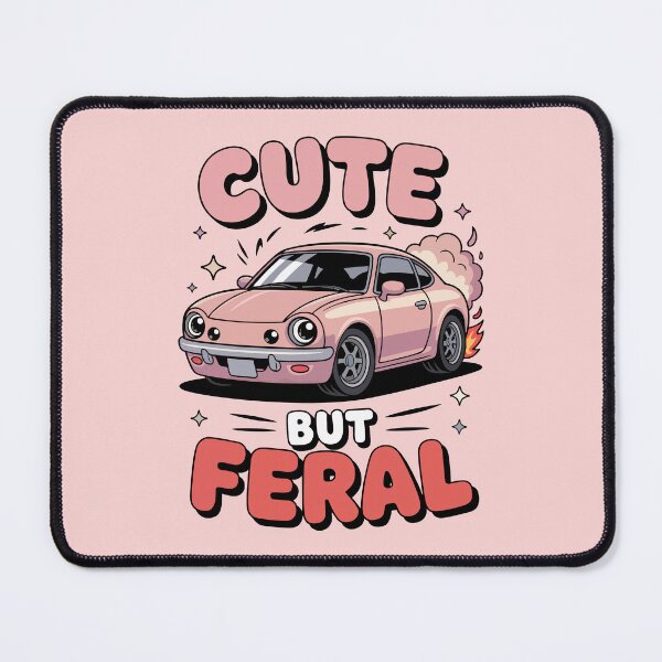 Item preview, Cute But Feral Car – Funny Chibi Car Enthusiast Cartoon designed and sold by Vroomium.