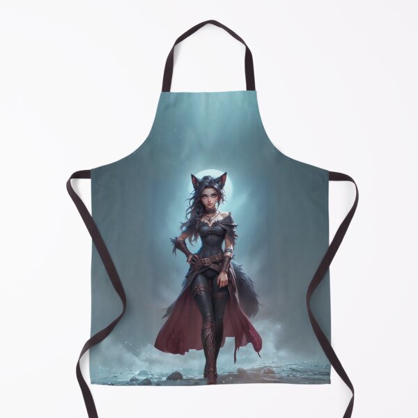Item preview, Moonlit Wolf Girl Fantasy Warrior designed and sold by RED-MOUSE.