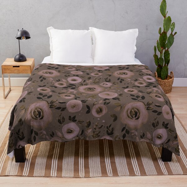 Item preview, Watercolor Floral Pattern in Natural and Earthy Brown designed and sold by Petra Lang.