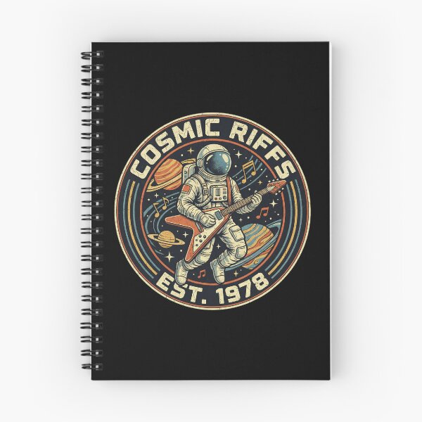 Item preview, Cosmic Riffs – Vintage Space Rock Astronaut Guitar Design (1978) designed and sold by ThePurpleMelon.