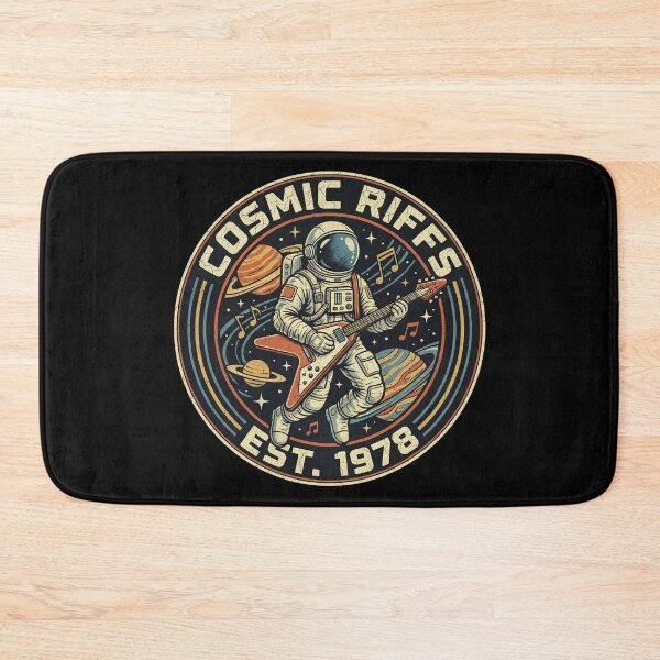 Item preview, Cosmic Riffs – Vintage Space Rock Astronaut Guitar Design (1978) designed and sold by ThePurpleMelon.