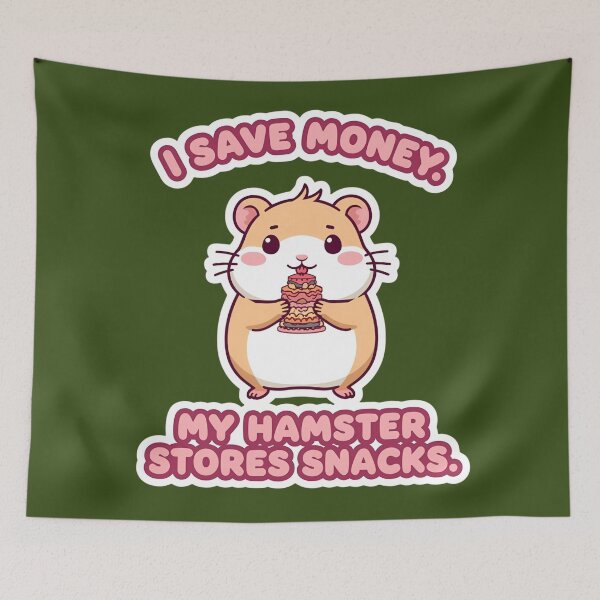 Item preview, I Save Money – My Hamster Stores Snacks | Cute Kawaii Hamster Design designed and sold by EchopawCo.