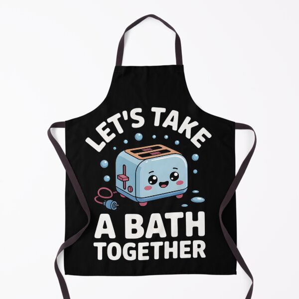Aperçu de l'œuvre Let's Take a Bath Together, Funny Toaster Pun Gift, Cute Appliance Humor Graphic, Couples Bathroom Joke créée et vendue par NewaveBoutique.