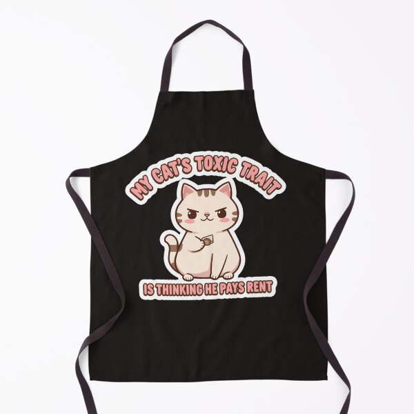Item preview, My Cat’s Toxic Trait Is Thinking He Pays Rent – Funny Cat Meme Kawaii Design designed and sold by EchopawCo.