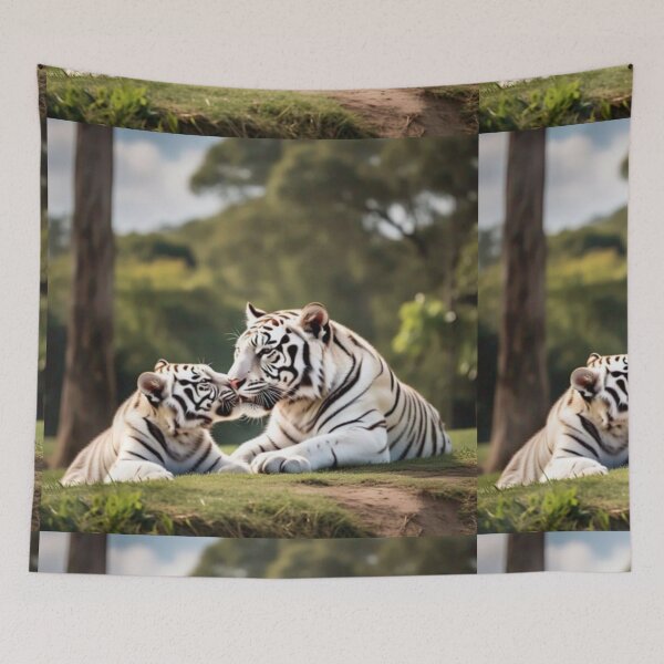 Item preview, White Tiger Bond – Artistic Illustration designed and sold by TreatLLC.