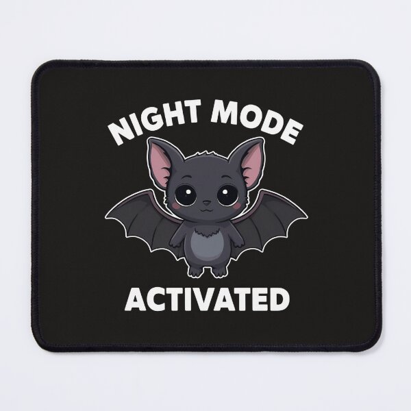 Item preview, Night Mode Activated – Cute Kawaii Bat Funny Dark Mode T-Shirt Design designed and sold by EchopawCo.