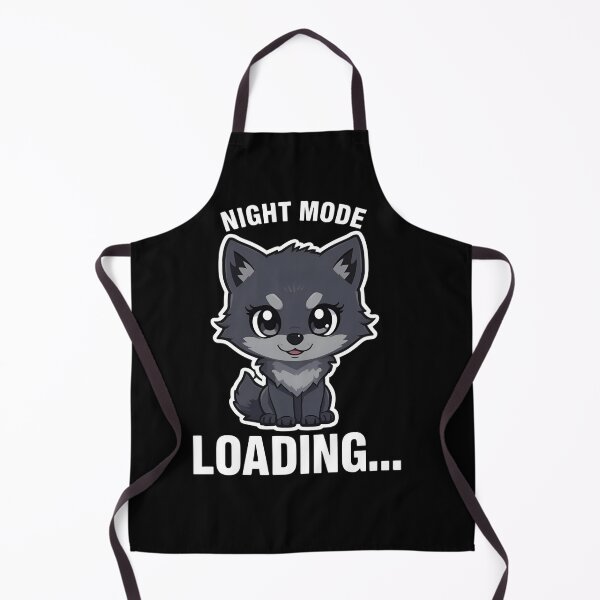 Item preview, Night Mode Loading Cute Wolf – Funny Chibi Dark Mode T-Shirt designed and sold by EchopawCo.