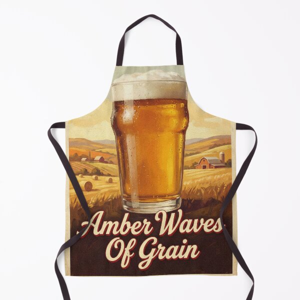 Item preview, Amber Waves Of Grain Vintage Style Ale Beer Poster Bar Art designed and sold by Cozy-Old-Pub.