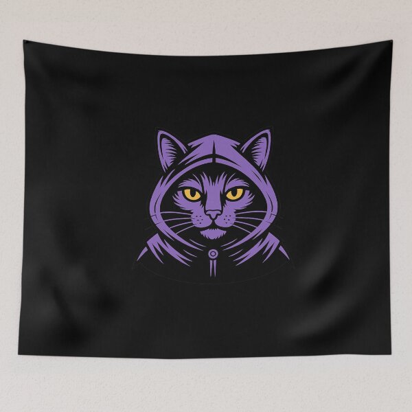 Item preview, Hooded Cat Purple Robe Witchy Occult Graphic designed and sold by LegendsOfLife37.
