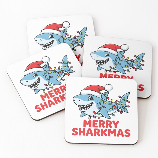 Item preview, Merry Sharkmas Cute Cartoon Graphic for Holiday Pun Lover designed and sold by chattsuede.