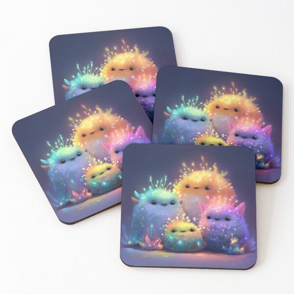 Item preview, Cute Glowing Fantasy Creatures Family designed and sold by Hakubiya.