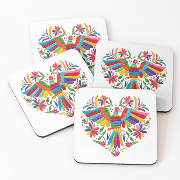Item preview, Heart in Mexican Artwork, Hand Embroidered designed and sold by SAUHER.