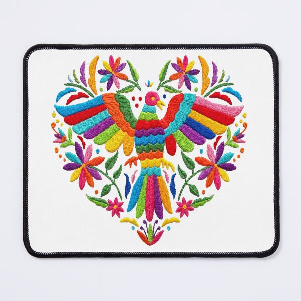 Item preview, Heart in Mexican Artwork, Hand Embroidered designed and sold by SAUHER.