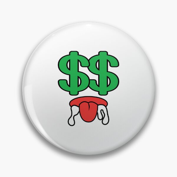 Item preview, Cute kawaii drooling money eyes face designed and sold by BlushyPrint.