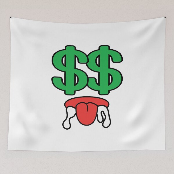 Item preview, Cute kawaii drooling money eyes face designed and sold by BlushyPrint.