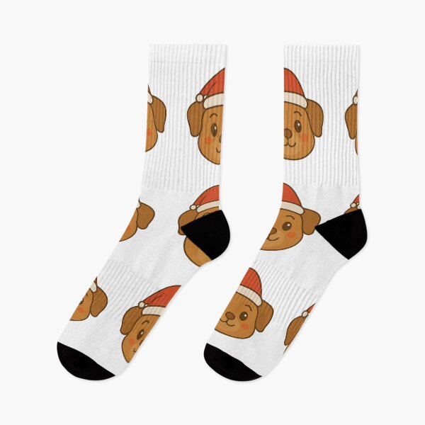Item preview, Cute Christmas Puppy Wearing Santa Hat – Festive Holiday Dog Illustration designed and sold by StyleLap.