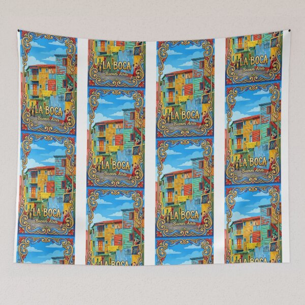 Item preview, La Boca, Buenos Aires - Colorful Caminito Houses & Tango Art designed and sold by Digital Dreams Arts.