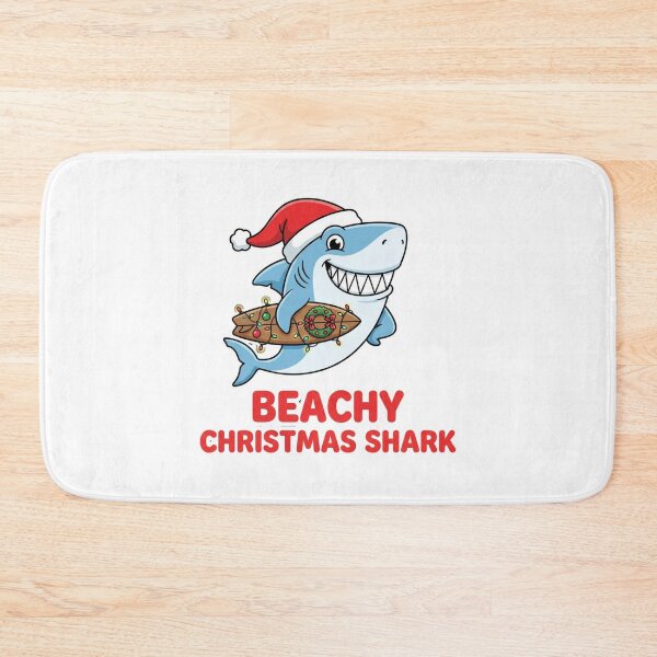 Item preview, Beachy Christmas Shark Cute Cartoon Graphic for Holiday Beach Lover designed and sold by chattsuede.
