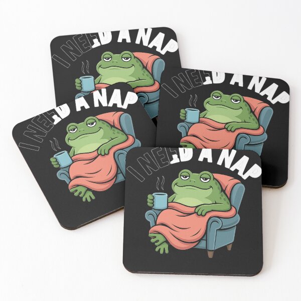 Item preview, I Need A Nap Funny Lazy Frog in Chair Cartoon Graphic designed and sold by LegendsOfLife37.