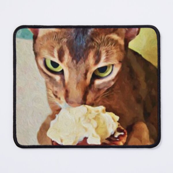 Item preview, Abyssinian Cat With Pastry – Artistic Illustration designed and sold by TreatLLC.