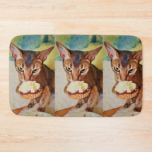 Item preview, Abyssinian Cat With Pastry – Artistic Illustration designed and sold by TreatLLC.
