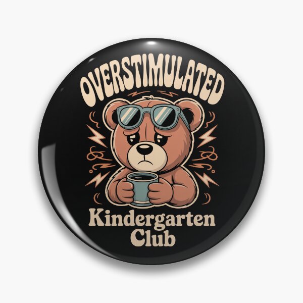 Item preview, Overstimulated Kindergarten Club Funny Kindergarten Teacher Retro designed and sold by ViralVector.