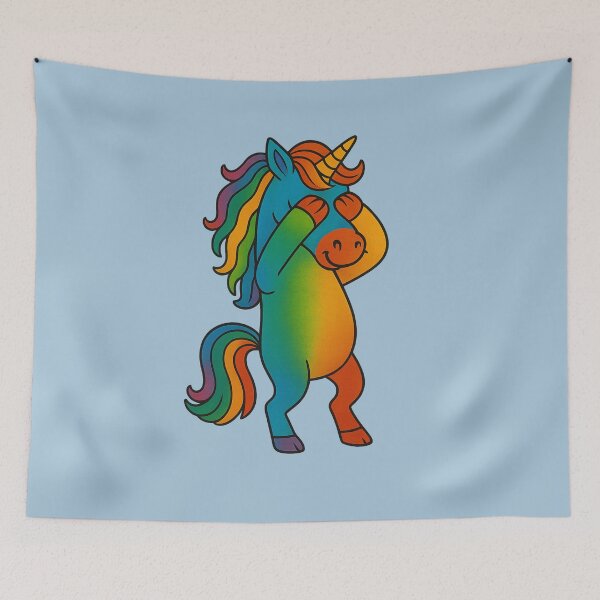 Artikelvorschau, Ich seh nix – Regenbogen-Einhorn mit Humor entworfen und verkauft von MrsMimpi.