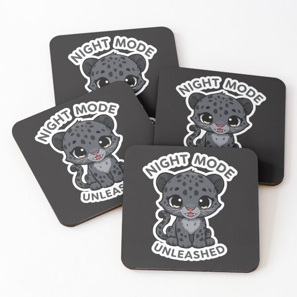 Item preview, Night Mode Unleashed – Cute Midnight Panther Cub Chibi Design designed and sold by EchopawCo.