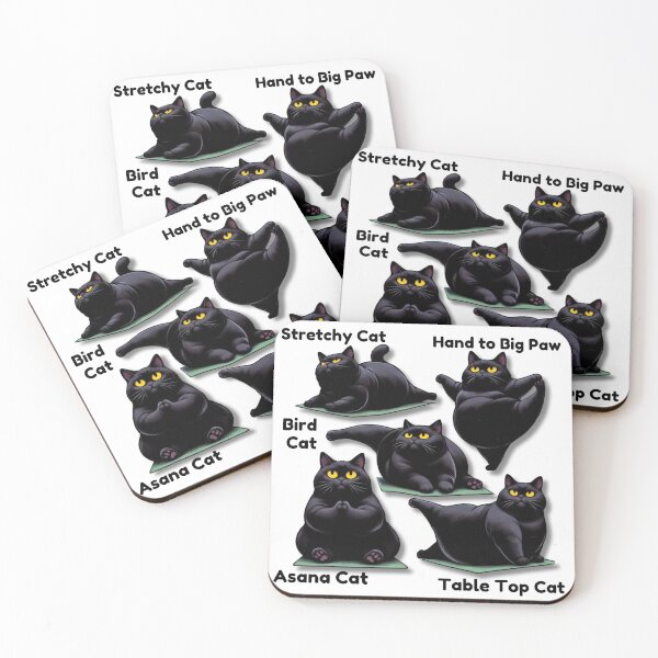 Item preview, Funny Black Cat Yoga Poses – Cute Cat Yoga Humor designed and sold by Kmcantley.