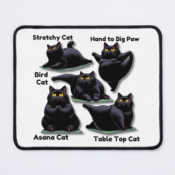 Item preview, Funny Black Cat Yoga Poses – Cute Cat Yoga Humor designed and sold by Kmcantley.