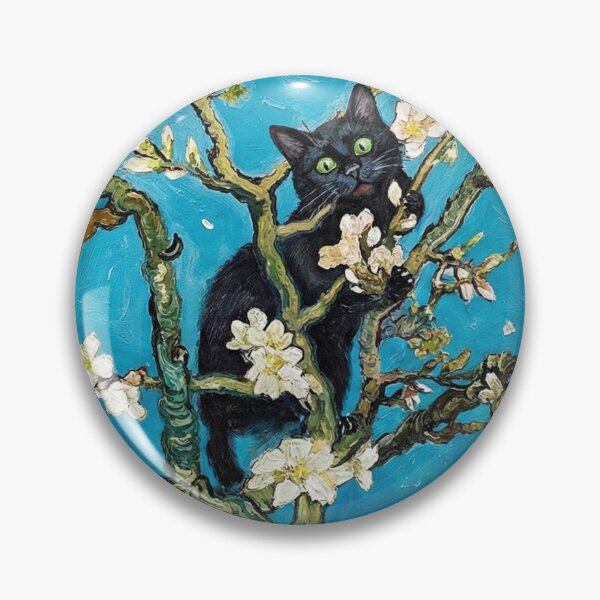 Item preview, Van Gogh's Almond Blossoms with a Black Cat Surprise designed and sold by AgingeR.