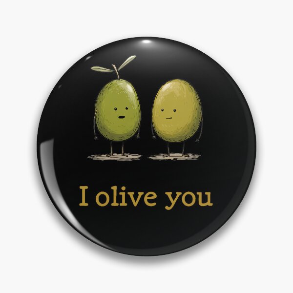 Item preview, I Olive You - Cute Love Pun with Olives designed and sold by BeeFreeStudio.