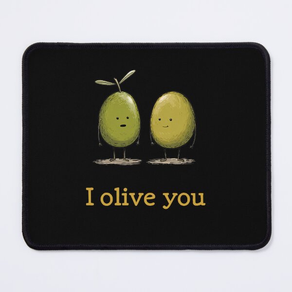 Item preview, I Olive You - Cute Love Pun with Olives designed and sold by BeeFreeStudio.