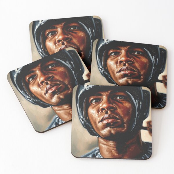 Item preview, Heavyweight Fighter Headgear Training Art | Intense Focus Sweat Suit Painting | Boxing Legend designed and sold by Art's Diner.
