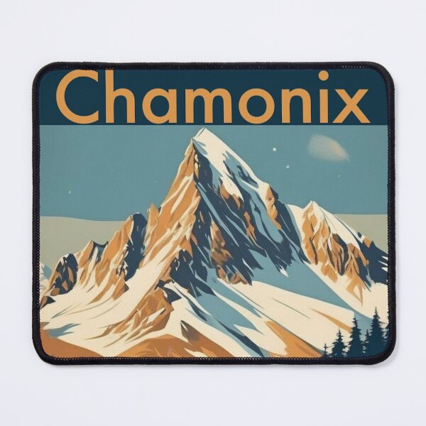 Item preview, Chamonix Mont Blanc Vintage Ski Poster | Retro French Alps Travel Art designed and sold by Esterlane.