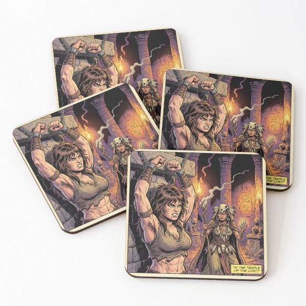 Item preview, Medicine woman Interrogation of a Barbarian warrior woman in Defiance illustration comic book art style designed and sold by Vintage Designs +.