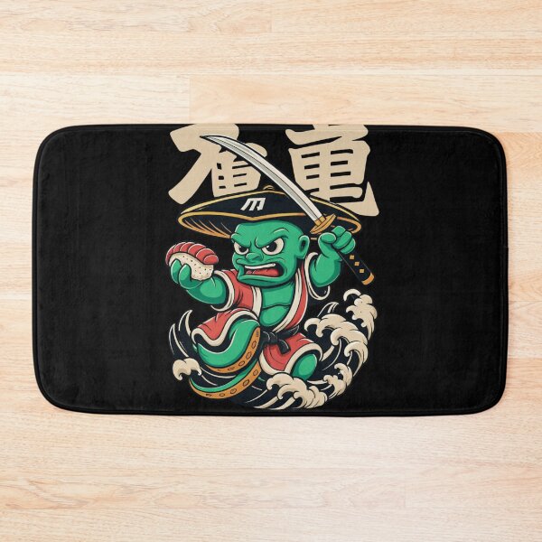 Item preview, Grumpy Octopus Samurai Sushi Cartoon Japanese Art designed and sold by LegendsOfLife37.