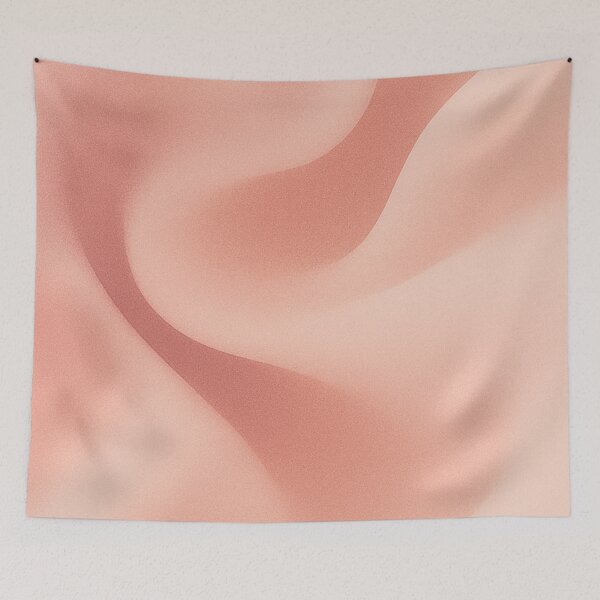Item preview, Blush Pink Gradient Waves – Soft Pastel Abstract Fluid Art Print designed and sold by Finbadd.