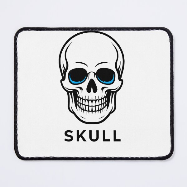 Item preview, Skull Blue Eyes Sockets Simple Black and White Graphic designed and sold by LegendsOfLife37.
