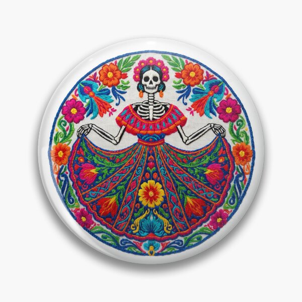 Item preview, Catrina in Mexican art, hand-embroidered designed and sold by SAUHER.