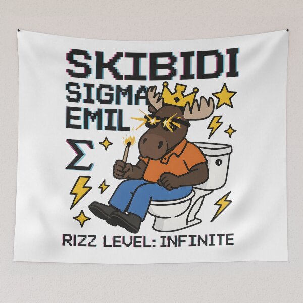 Item preview, Sigma Moose Emil Infinite Rizz Meme designed and sold by AnnDesignStudio.