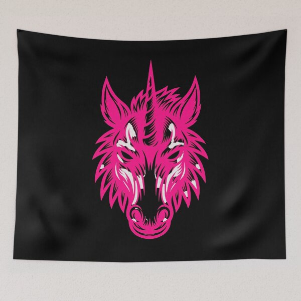 Item preview, Angry Unicorn Head Neon Pink Fierce Fantasy Graphic designed and sold by LegendsOfLife37.