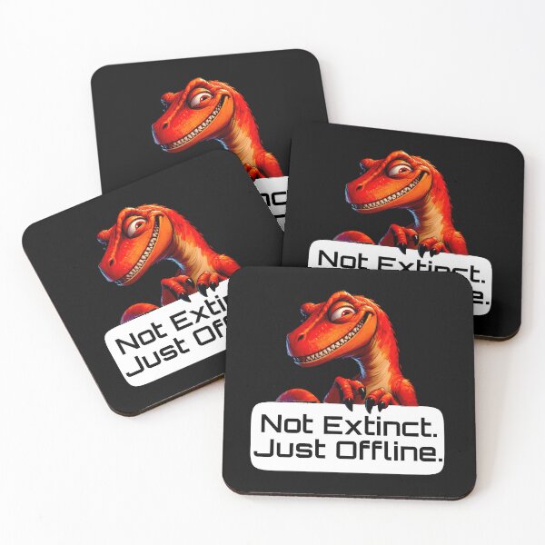 Item preview, Not Extinct, Just Offline - Funny Dinosaur Introvert Design designed and sold by Doodle-Bloom.