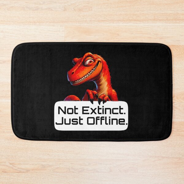 Item preview, Not Extinct, Just Offline - Funny Dinosaur Introvert Design designed and sold by Doodle-Bloom.