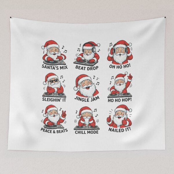 Item preview, Santa's Mix Beat Drop Sleighin' It Jingle Jam Holiday designed and sold by chattsuede.