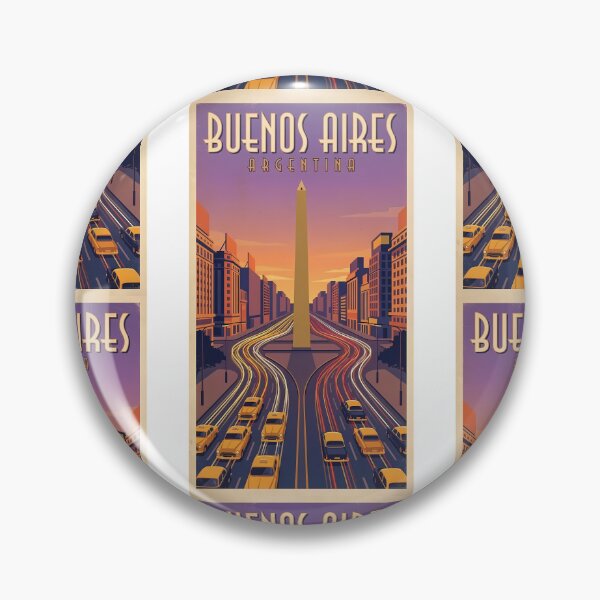 Item preview, Obelisco Buenos Aires - Avenida 9 de Julio Póster de viaje al atardecer designed and sold by Digital Dreams Arts.
