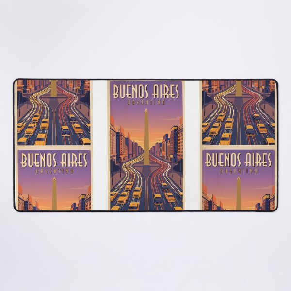 Item preview, Obelisco Buenos Aires - Avenida 9 de Julio Sunset Travel Poster designed and sold by Digital Dreams Arts.