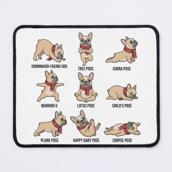 Item preview, French Bulldog Yoga Poses Cute Cartoon Mascot for Yoga Lover designed and sold by chattsuede.