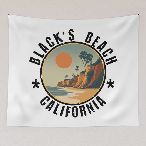 Item preview, Black's Beach - California (with Black Lettering) designed and sold by VelvetRoom.