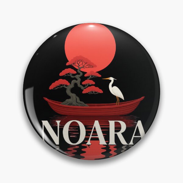 Item preview, NOARA Japanese Bonsai Tree Red Sun and Heron Boat Graphic designed and sold by LegendsOfLife37.